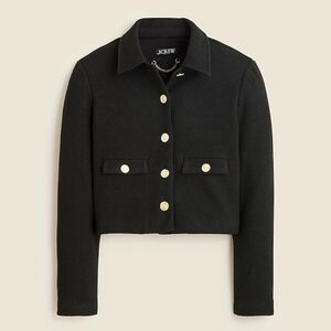 J. Crew Black Cropped Lady Jacket Size Large